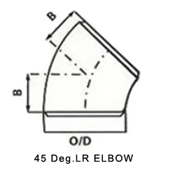 ANSI/ASME B16.9 45° Long Radius Elbow Supplier